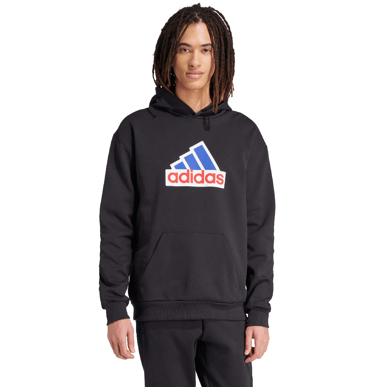 Bluza męska adidas FI BOS HD OLY czarna – ujęcie 3