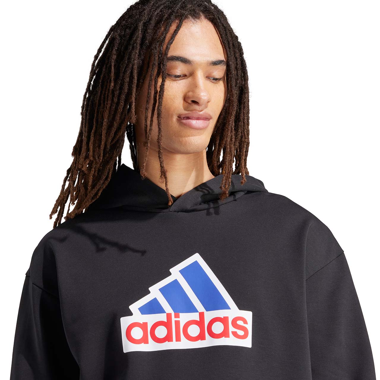 Bluza męska adidas FI BOS HD OLY czarna – ujęcie 4