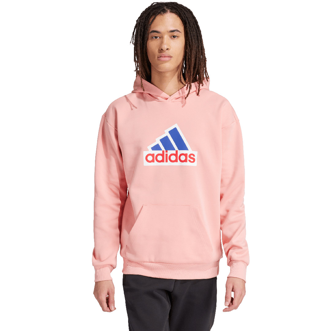 Bluza męska adidas FI BOS HD OLY różowa – ujęcie 3