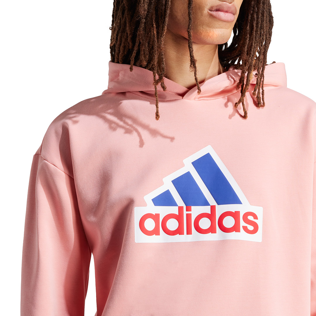Bluza męska adidas FI BOS HD OLY różowa – ujęcie 4