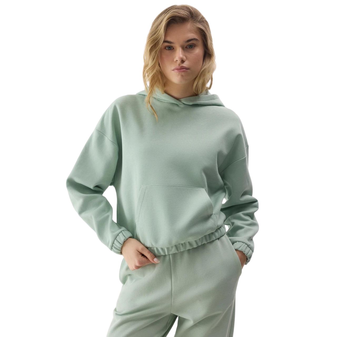 Bluza damska 4F F1057 jasna zieleń 4FWSS24TSWSF1057