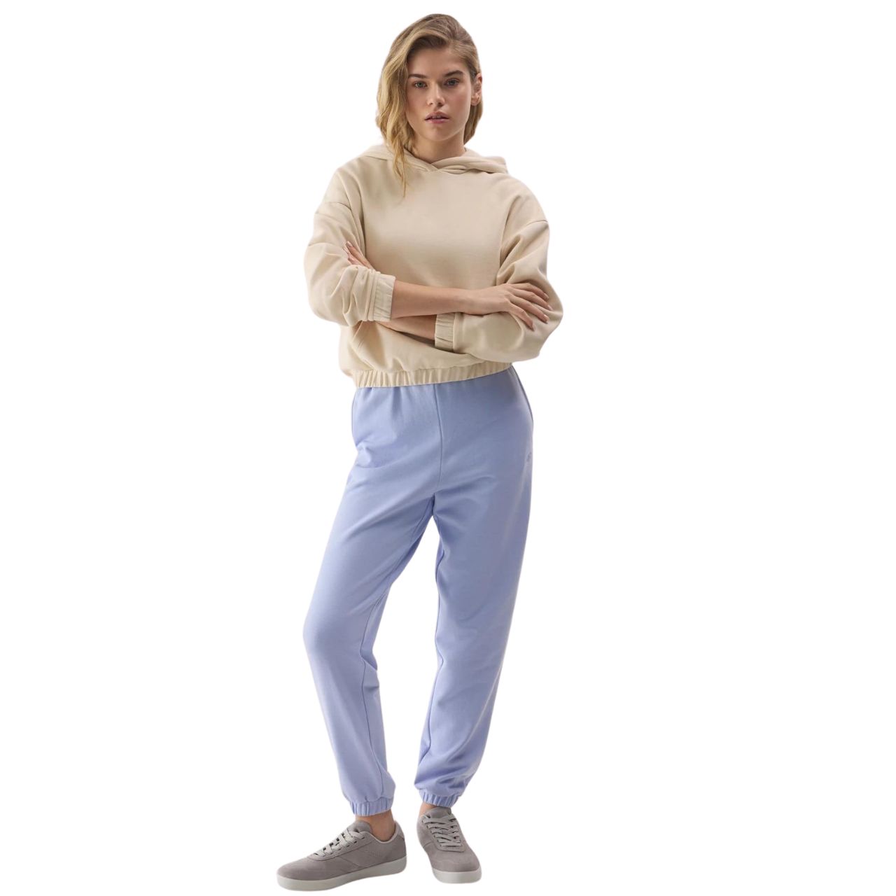 Bluza damska 4F F1057 beżowa 4FWSS24TSWSF1057 – ujęcie 3