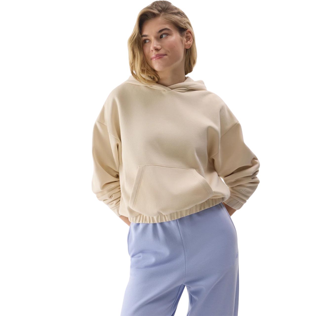 Bluza damska 4F F1057 beżowa 4FWSS24TSWSF1057