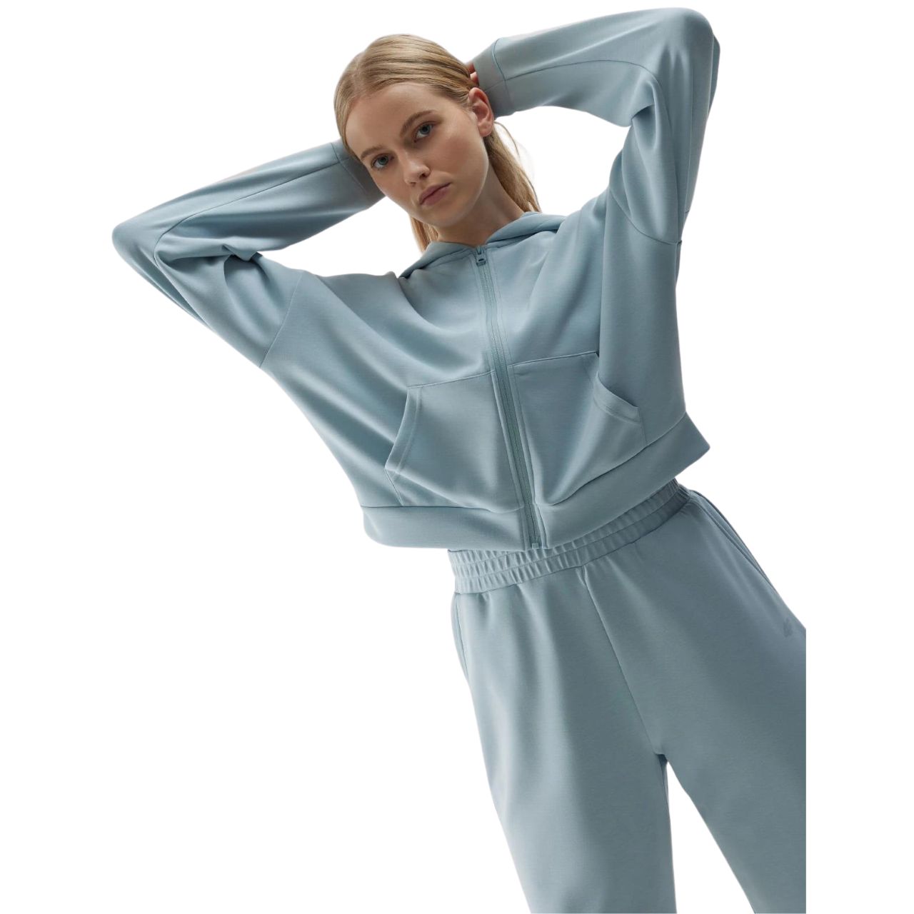 Bluza damska 4F F1002 jasny niebieski 4FWSS24TSWSF1002