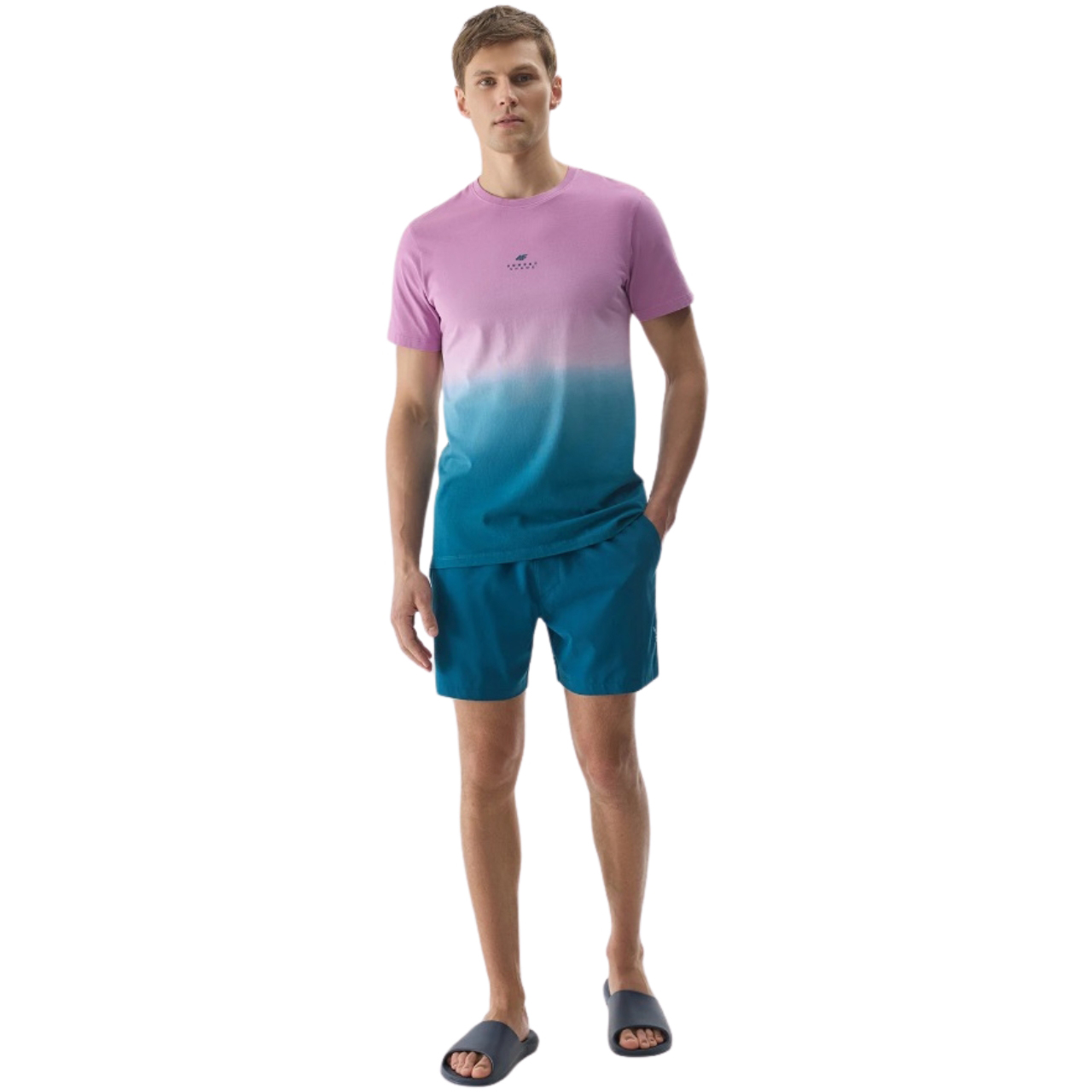 Koszulka męska 4F M1290 fioletowa – ujęcie 3