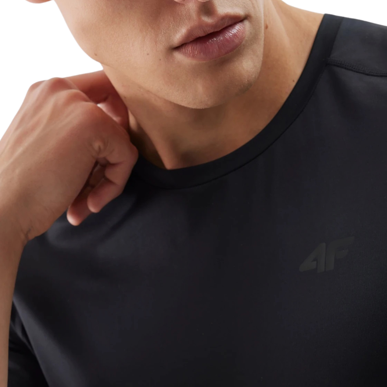 Koszulka męska 4F M598 głęboka czerń – ujęcie 4