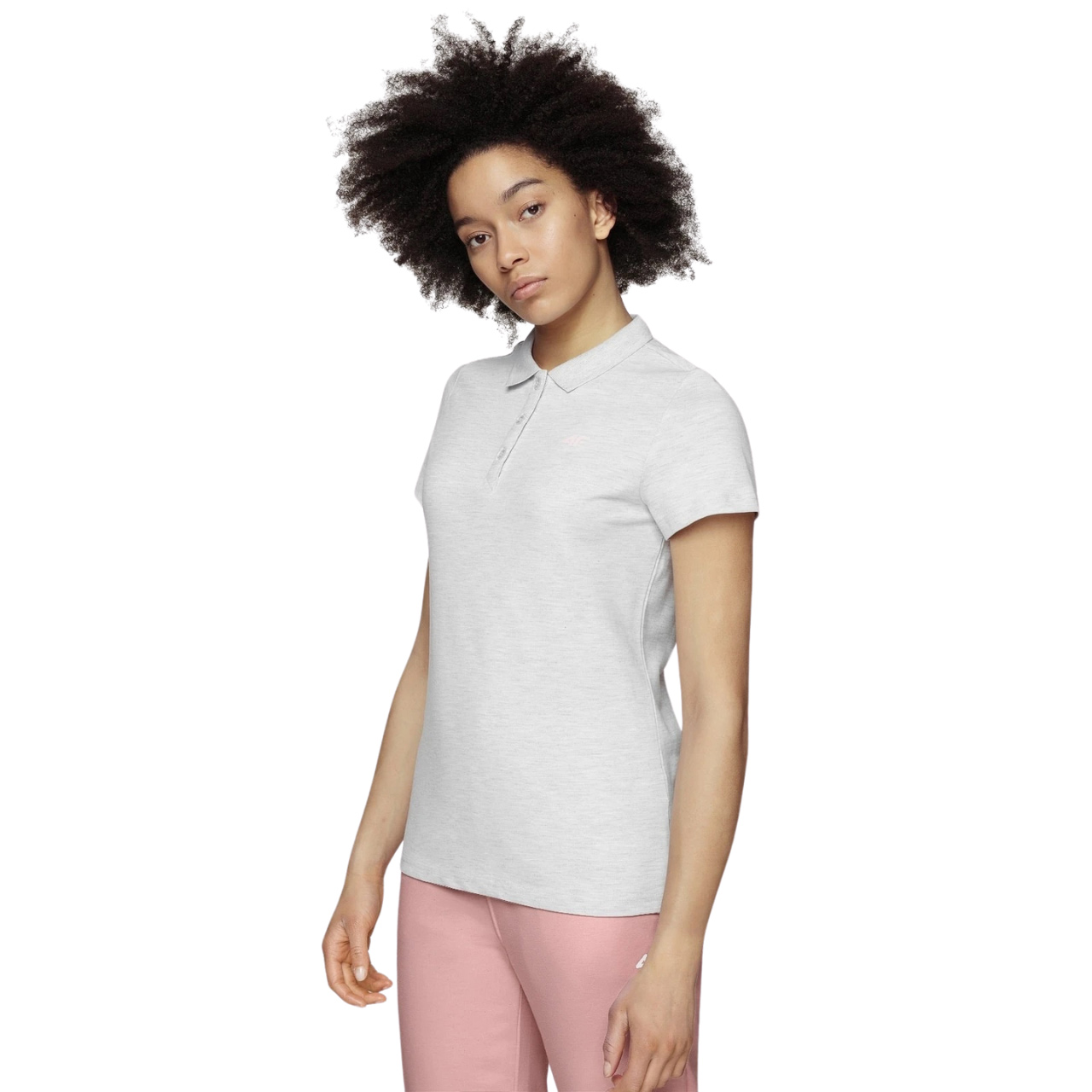 Koszulka damska 4F biały melanż NOSH4 TSD007