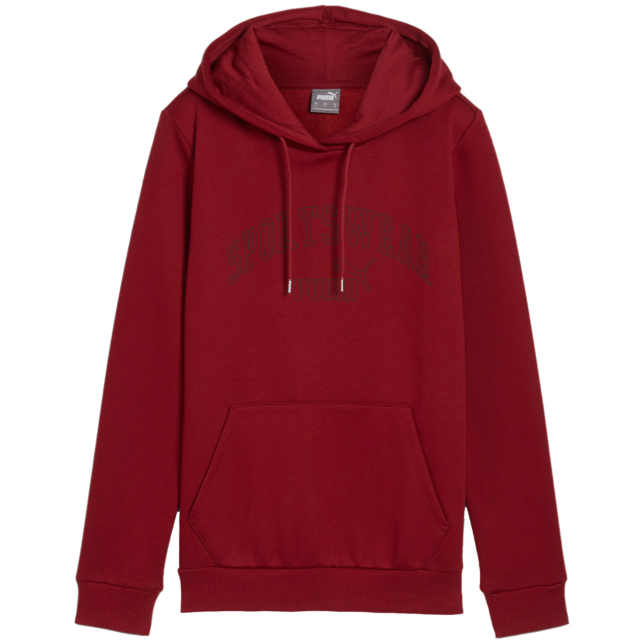 Bluza damska Puma Ess+ Logo LAB Hoodie FL bordowa
