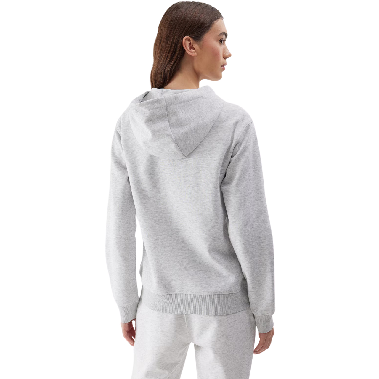 Bluza damska 4F F0956 chłodny jasny szary melanż 4FWSS24TSWSF0956 – ujęcie 2