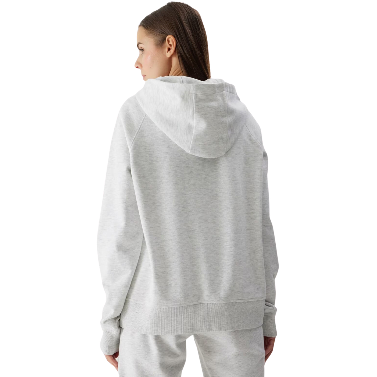 Bluza damska 4F F0955 chłodny jasny szary melanż 4FWSS24TSWSF0955 – ujęcie 2
