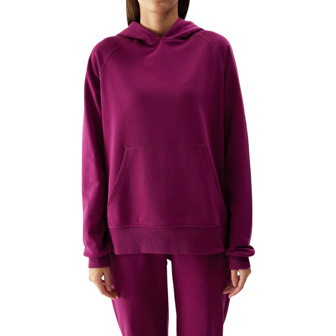 Bluza damska 4F F0955 fioletowa 4FWSS24TSWSF0955 – ujęcie 4