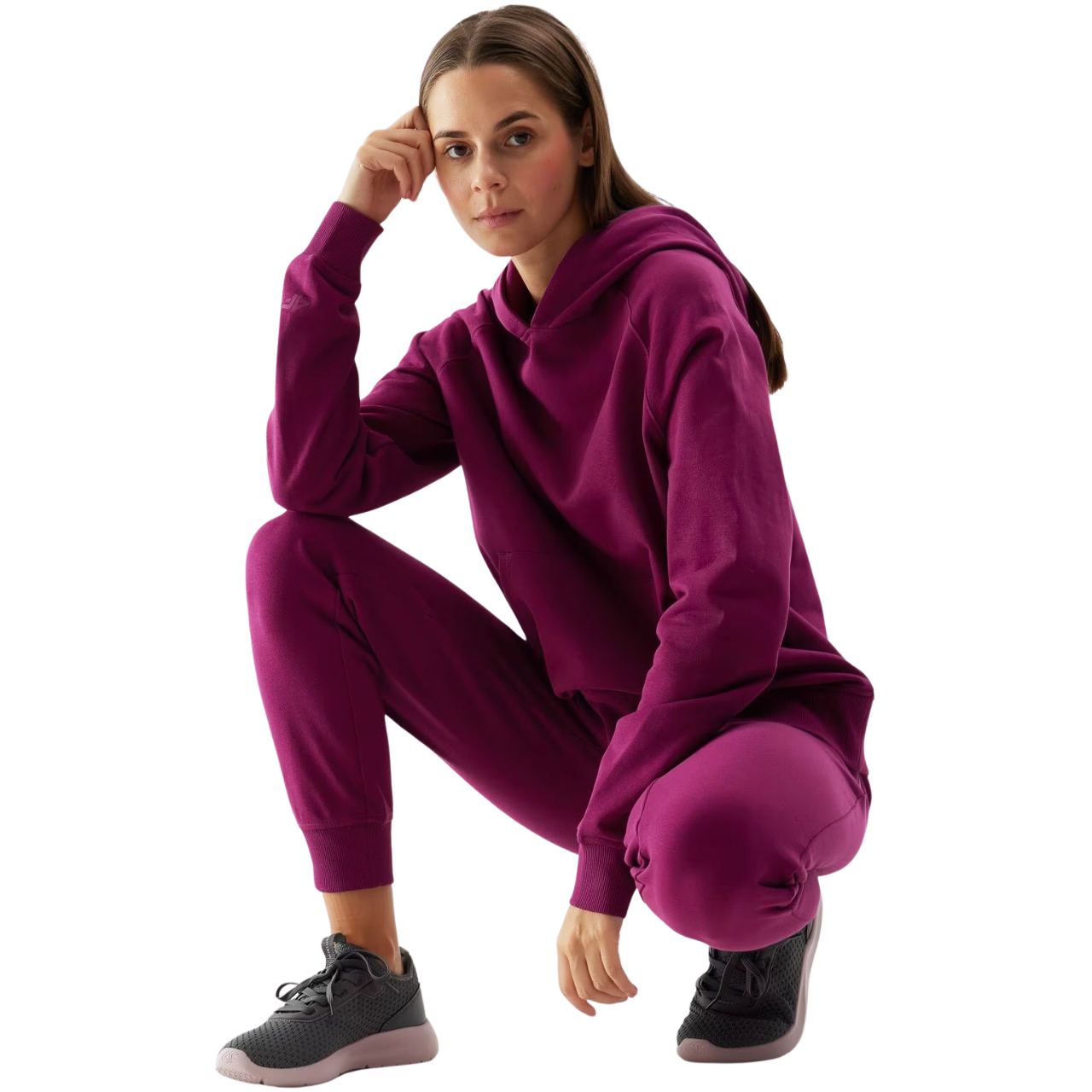 Bluza damska 4F F0955 fioletowa 4FWSS24TSWSF0955 – ujęcie 6