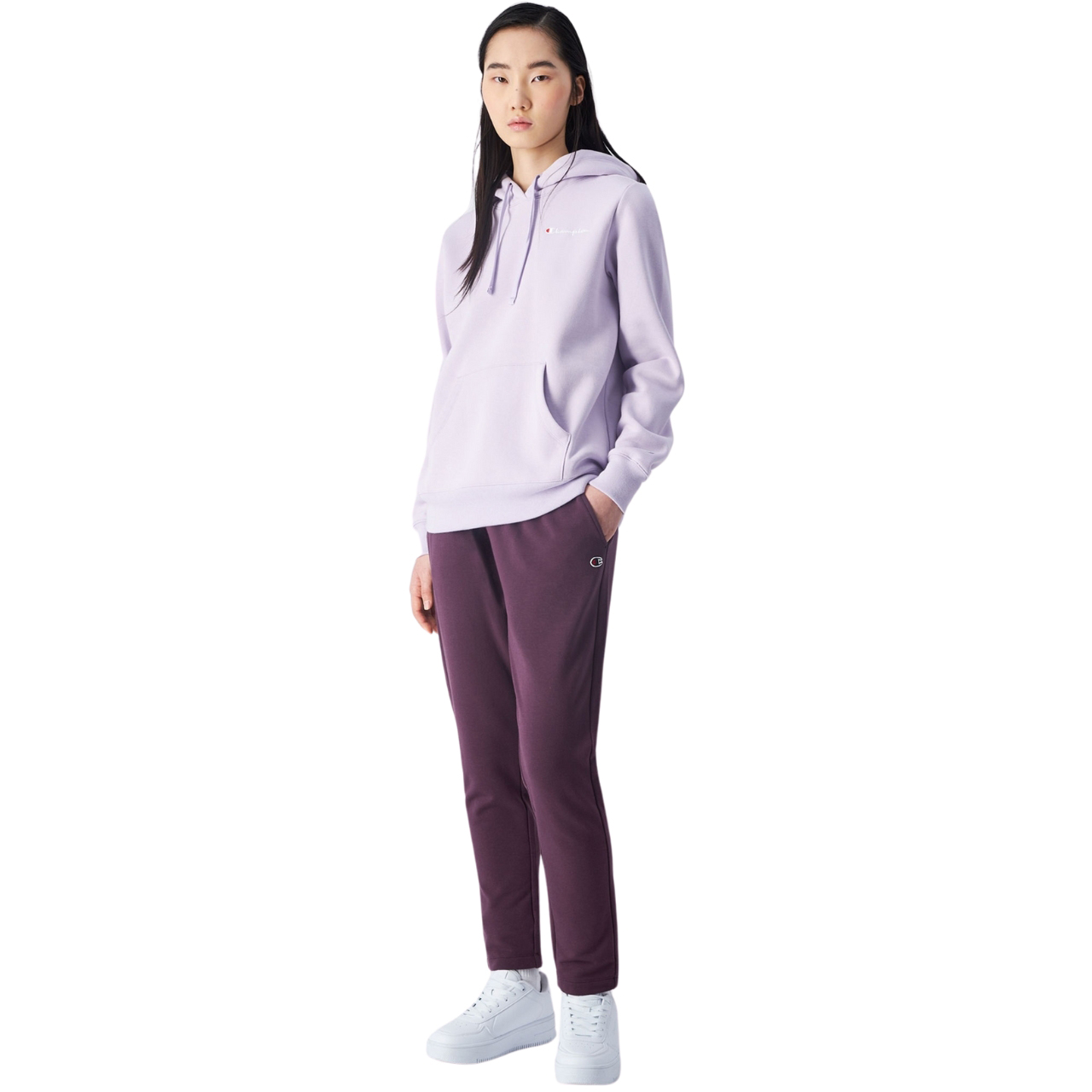 Bluza damska Champion Hooded fioletowa – ujęcie 4