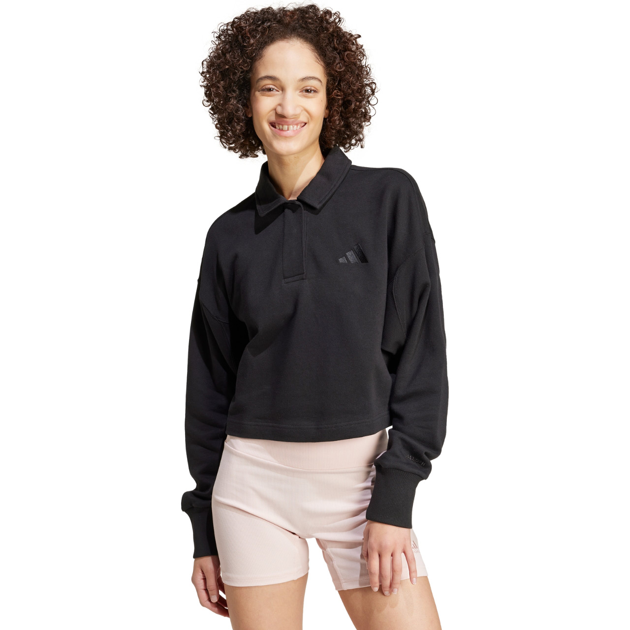 Bluza damska adidas ALL SZN French Terry Polo czarna