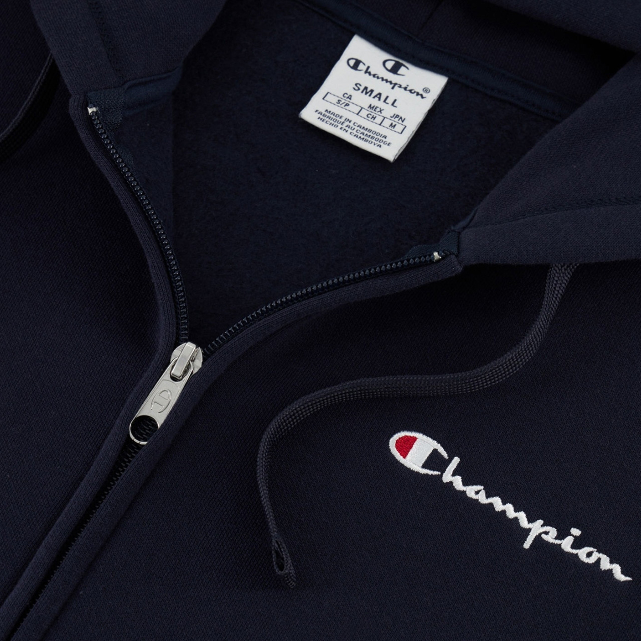 Bluza damska Champion Full Zip Hoodie granatowa – ujęcie 5