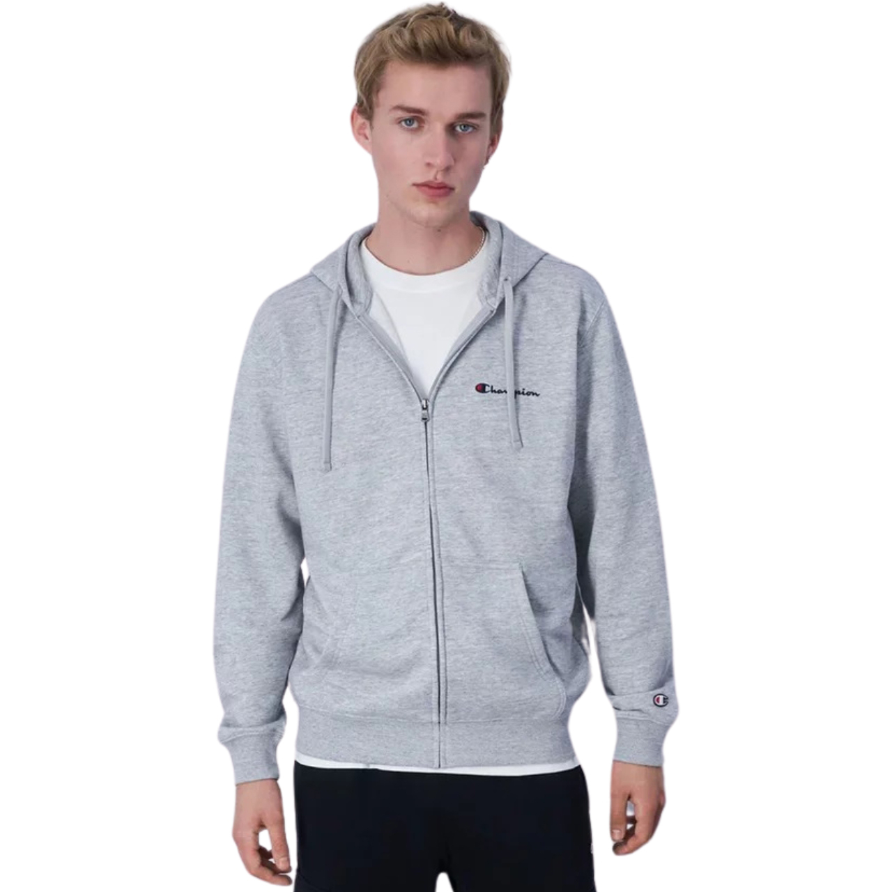 Bluza męska Champion Full Zip Hoodie szara – ujęcie 4
