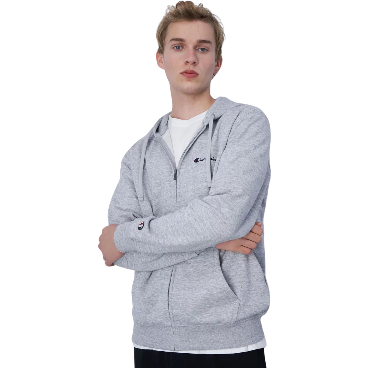 Bluza męska Champion Full Zip Hoodie szara