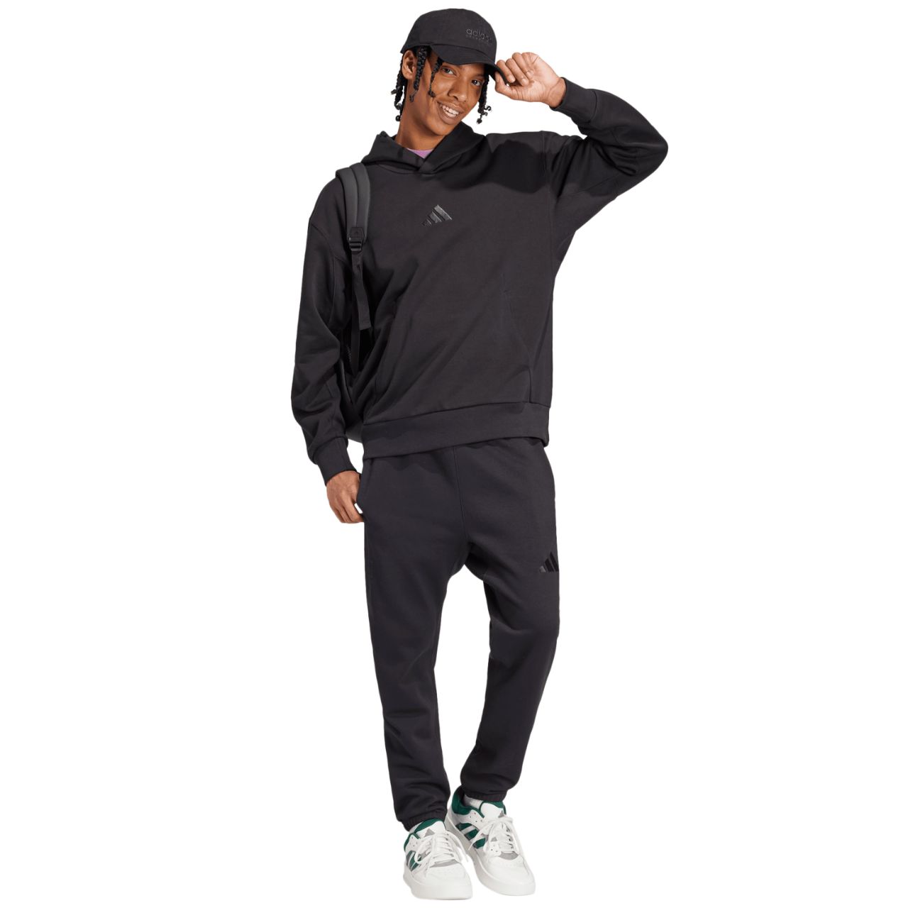 Bluza męska adidas ALL SZN Fleece czarna – ujęcie 3