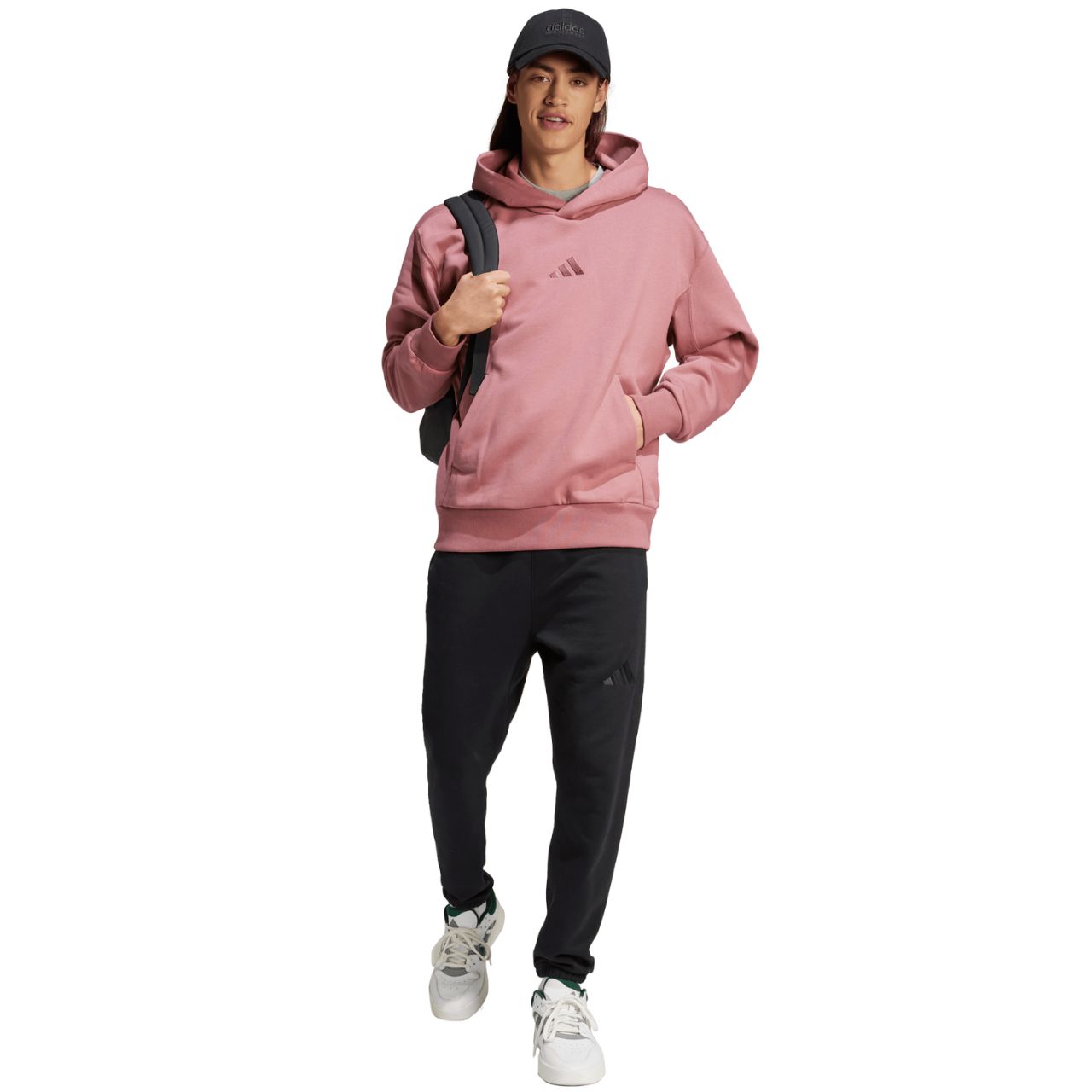 Bluza męska adidas ALL SZN Fleece różowa – ujęcie 5