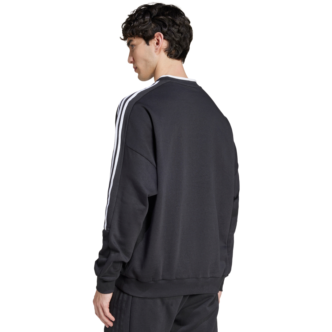 Bluza męska adidas House of Tiro Fleece czarno-biała – ujęcie 3
