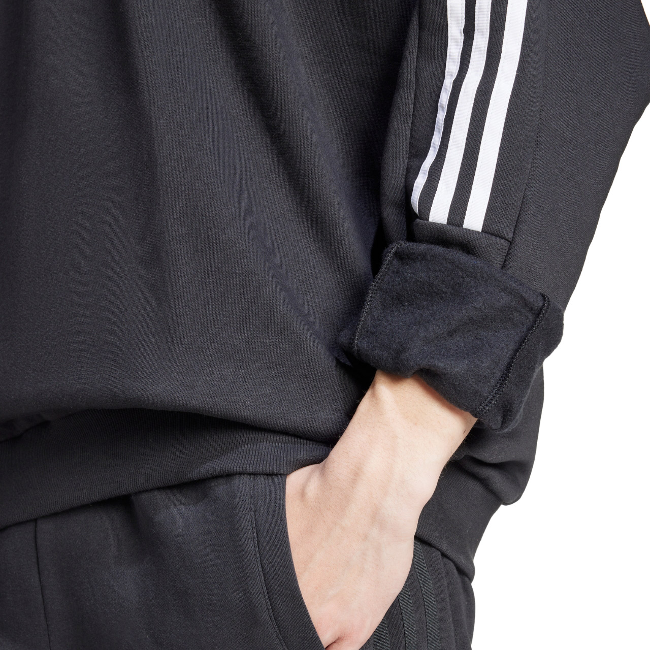 Bluza męska adidas House of Tiro Fleece czarno-biała – ujęcie 6