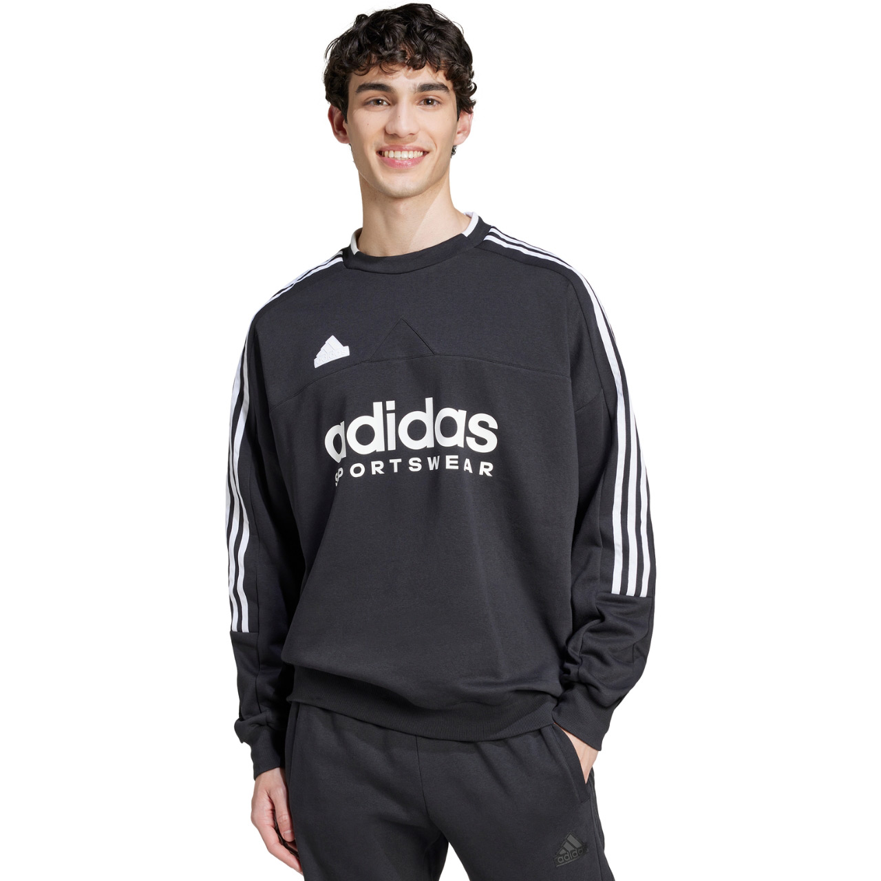 Bluza męska adidas House of Tiro Fleece czarno-biała