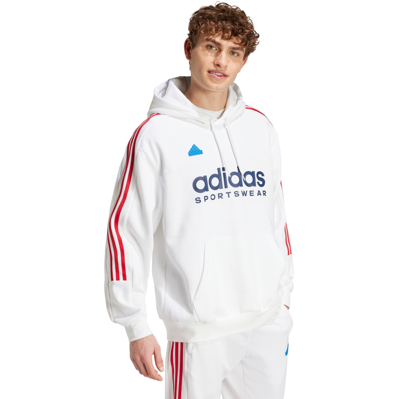 Bluza męska adidas House of Tiro Nations Pack biała – ujęcie 4