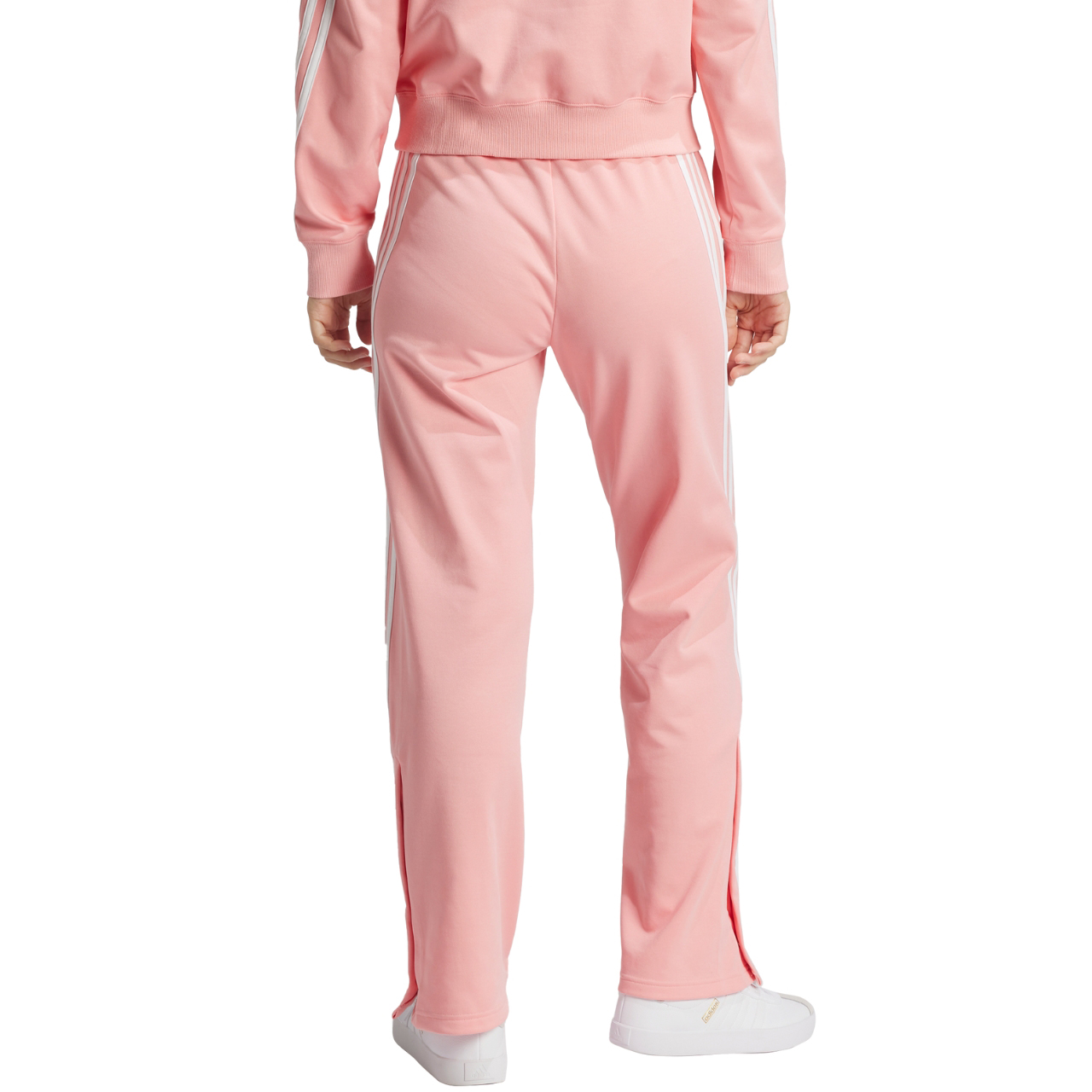 Spodnie damskie adidas Iconic Wrapping 3-Stripes Snap różowe – ujęcie 3