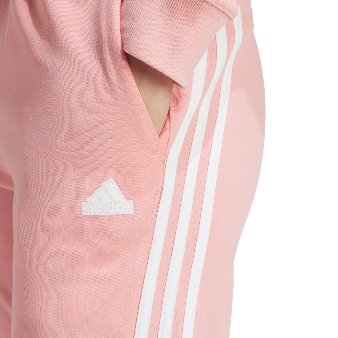 Spodnie damskie adidas Iconic Wrapping 3-Stripes Snap różowe – ujęcie 4