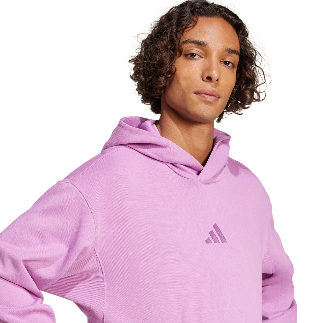 Bluza męska adidas ALL SZN French Terry Hoodie fioletowa – ujęcie 5