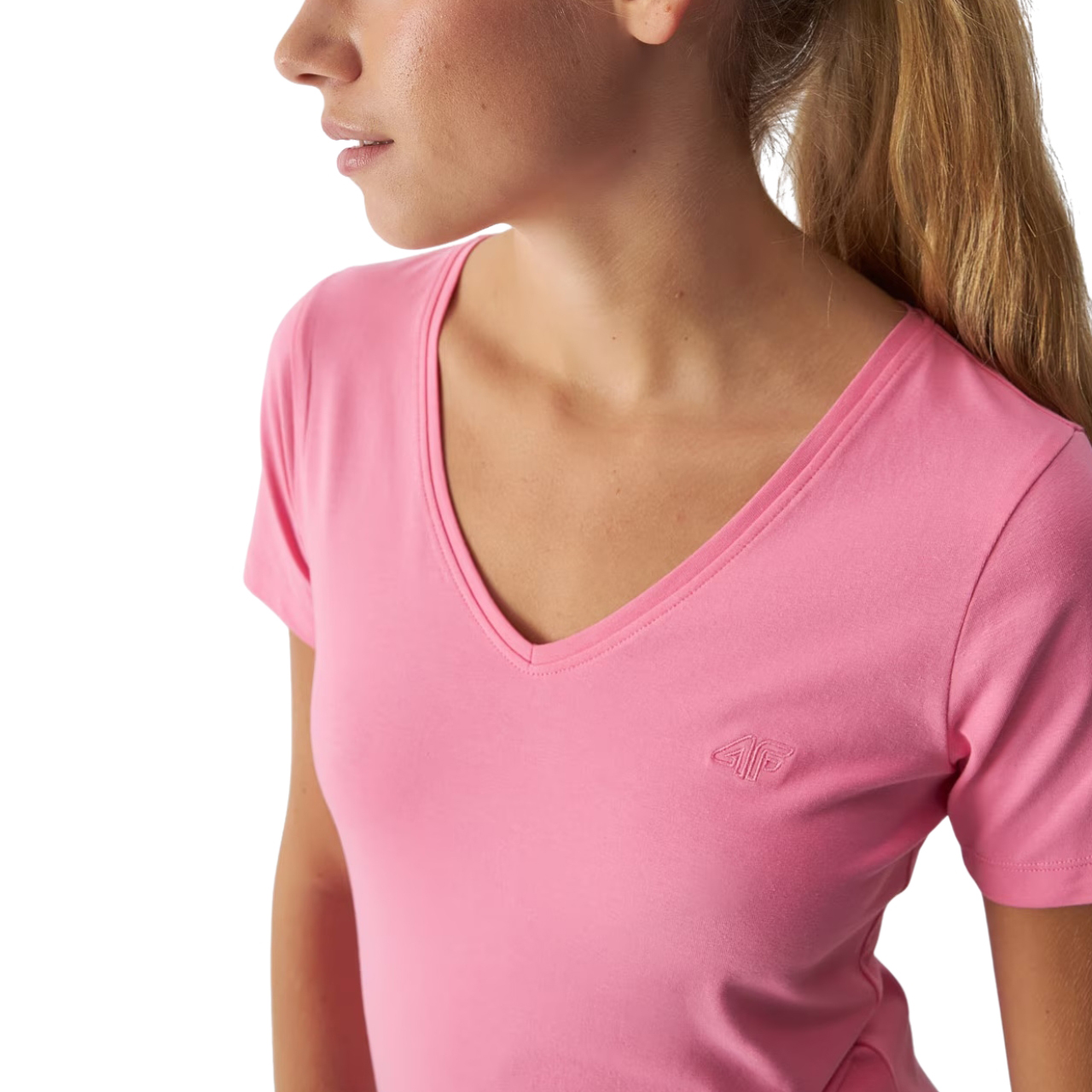 Koszulka damska 4F F1649 różowa 4FWAW24TTSHF1649 – ujęcie 5