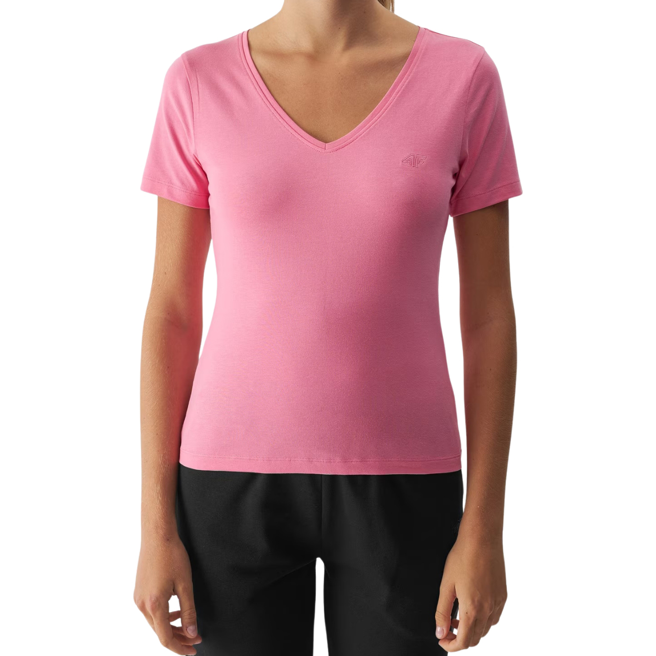 Koszulka damska 4F F1649 różowa 4FWAW24TTSHF1649 – ujęcie 6