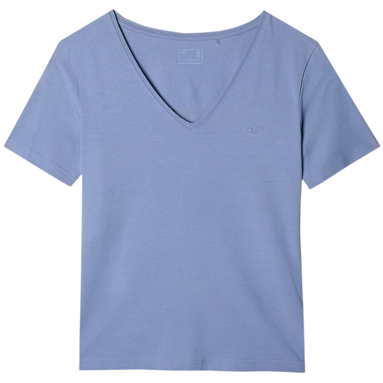 Koszulka damska 4F F1649 niebieska 4FWAW24TTSHF1649 – ujęcie 2