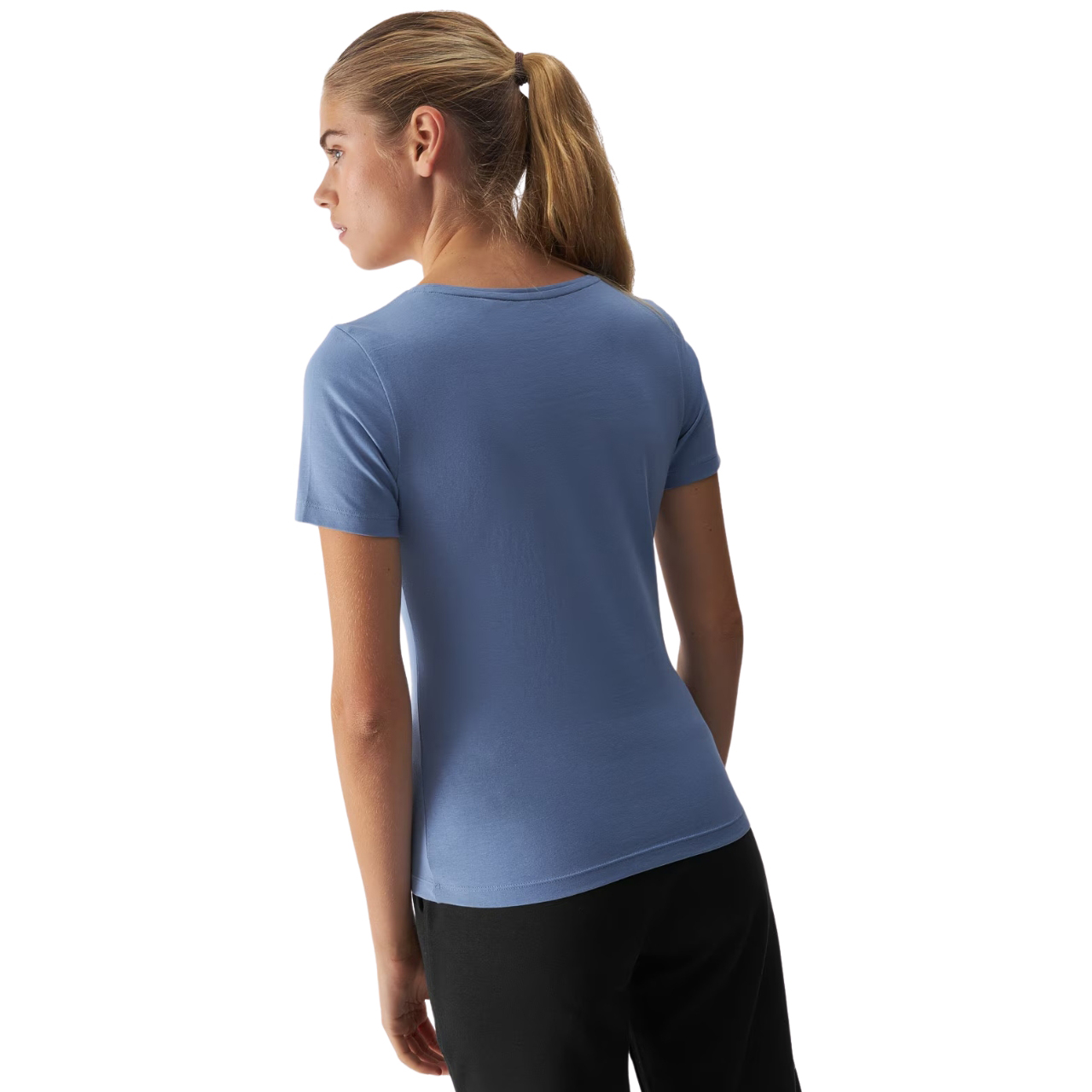 Koszulka damska 4F F1649 niebieska 4FWAW24TTSHF1649 – ujęcie 3