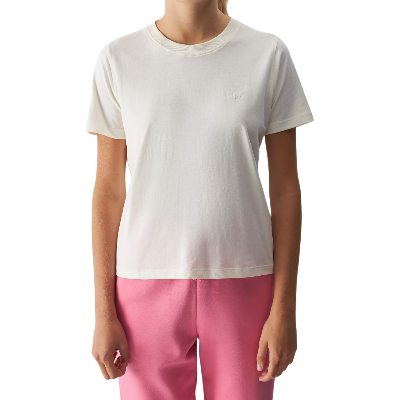 Koszulka damska 4F F1650 beżowa 4FWAW24TTSHF1650