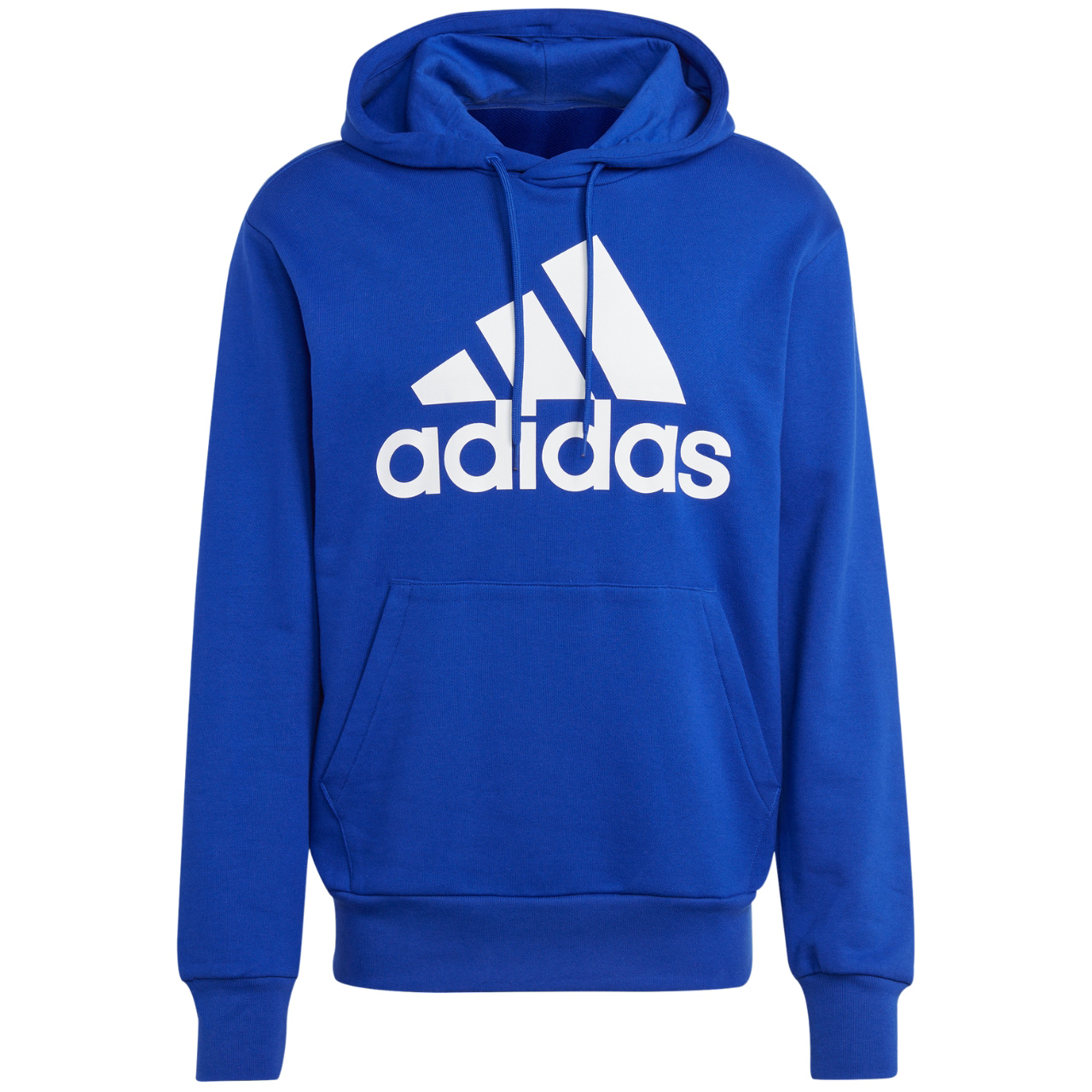 Bluza męska adidas Essentials French Terry Big Logo Hoodie niebieska – ujęcie 2