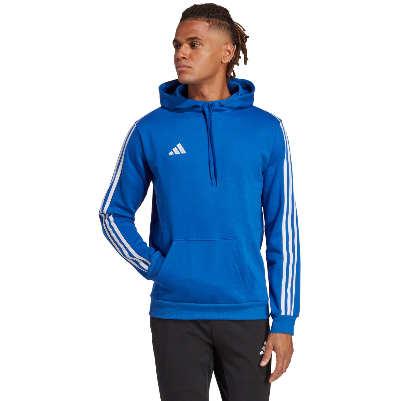 Bluza męska adidas Tiro 23 League Sweat Hoodie niebieska – ujęcie 4
