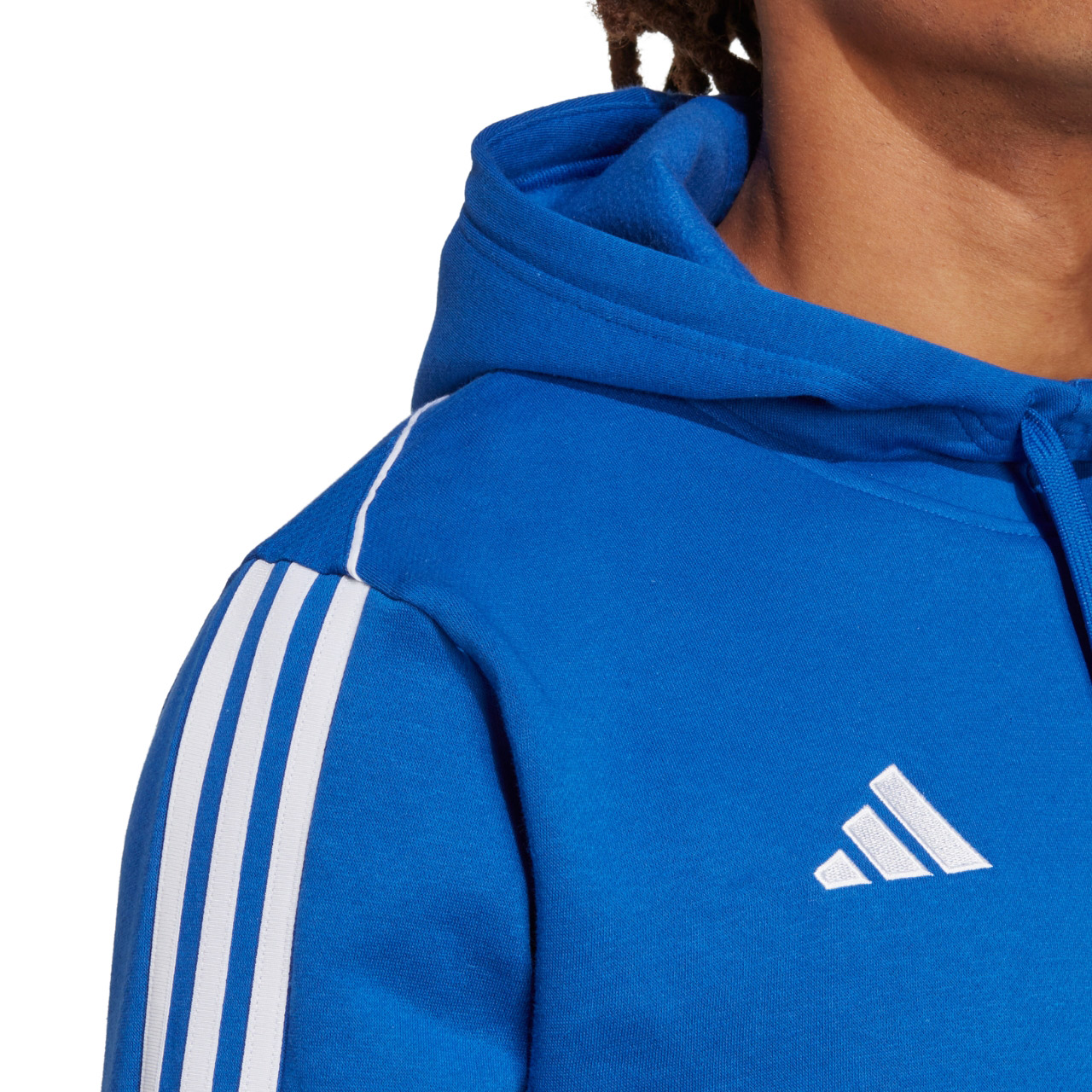 Bluza męska adidas Tiro 23 League Sweat Hoodie niebieska – ujęcie 5