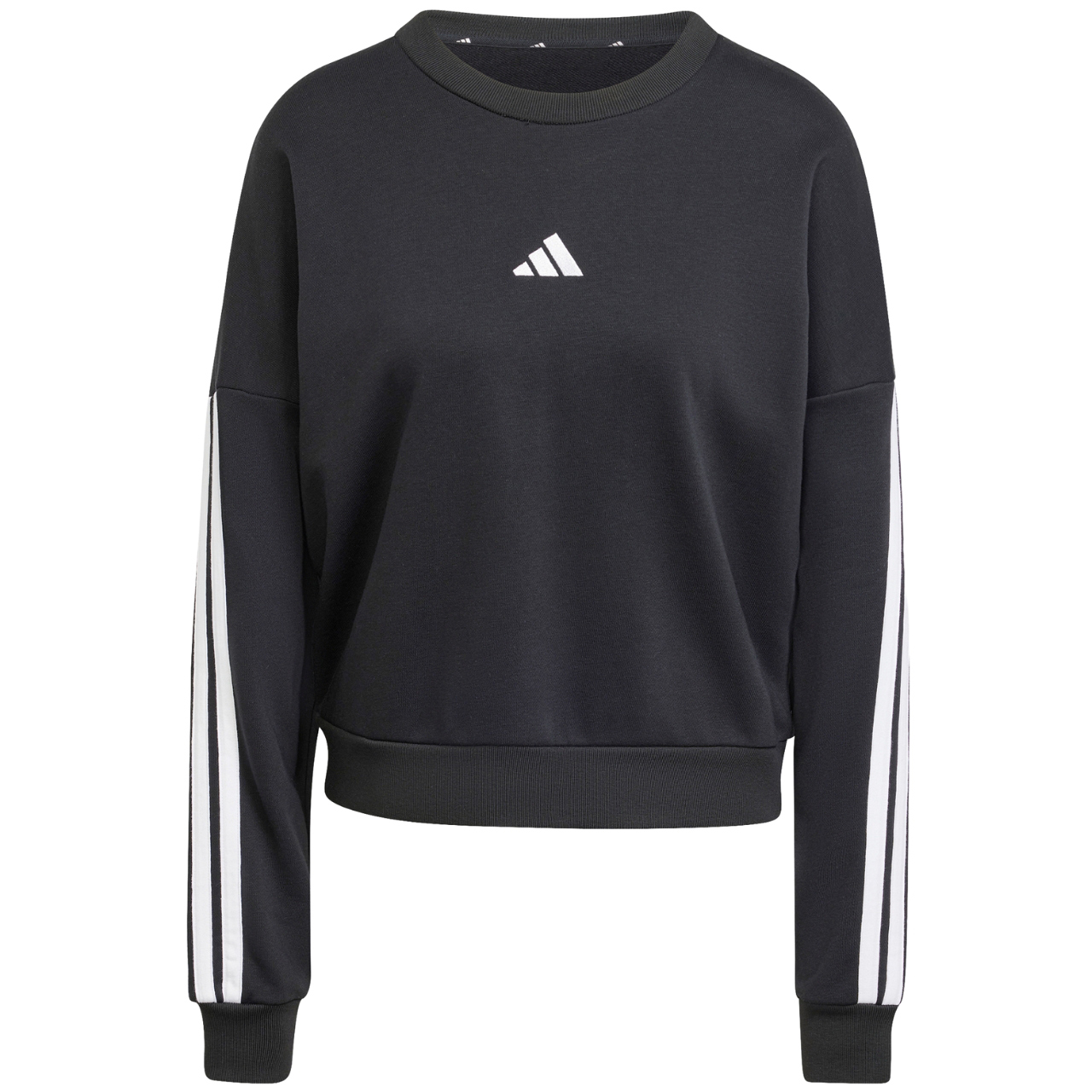 Bluza damska adidas Essentials 3-Stripes French Terry czarna – ujęcie 2