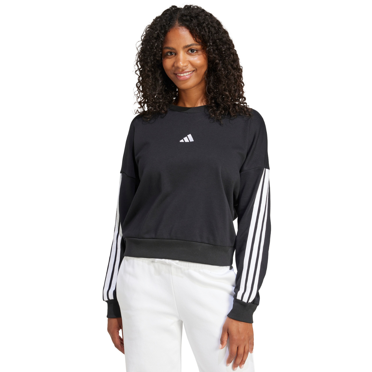 Bluza damska adidas Essentials 3-Stripes French Terry czarna