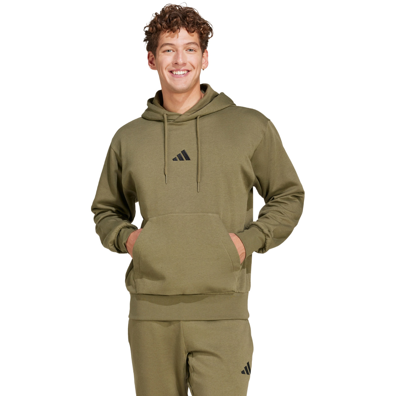 Bluza męska adidas Essentials Feelcozy Fleece zielona