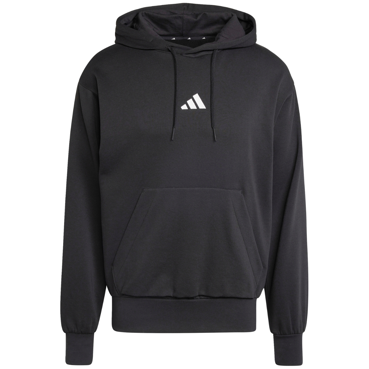 Bluza męska adidas Essentials Feelcozy Fleece Hoodie czarna – ujęcie 2