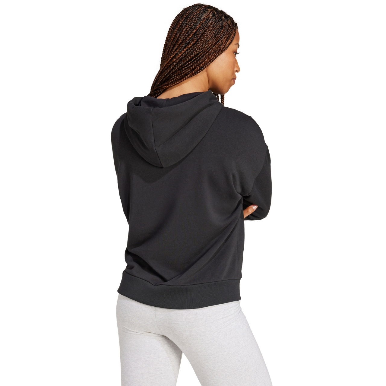 Bluza damska adidas Essentials Small Logo French Terry czarna – ujęcie 3