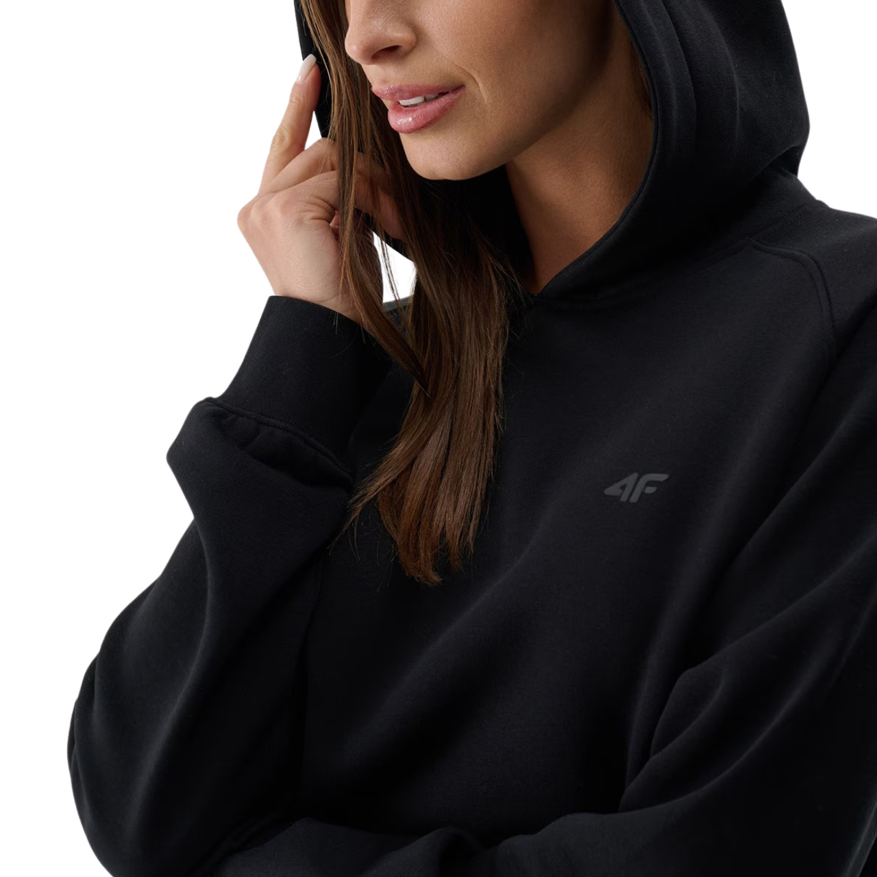 Bluza damska 4F F1764 głęboka czerń 4FWMM00TSWSF1764 – ujęcie 4
