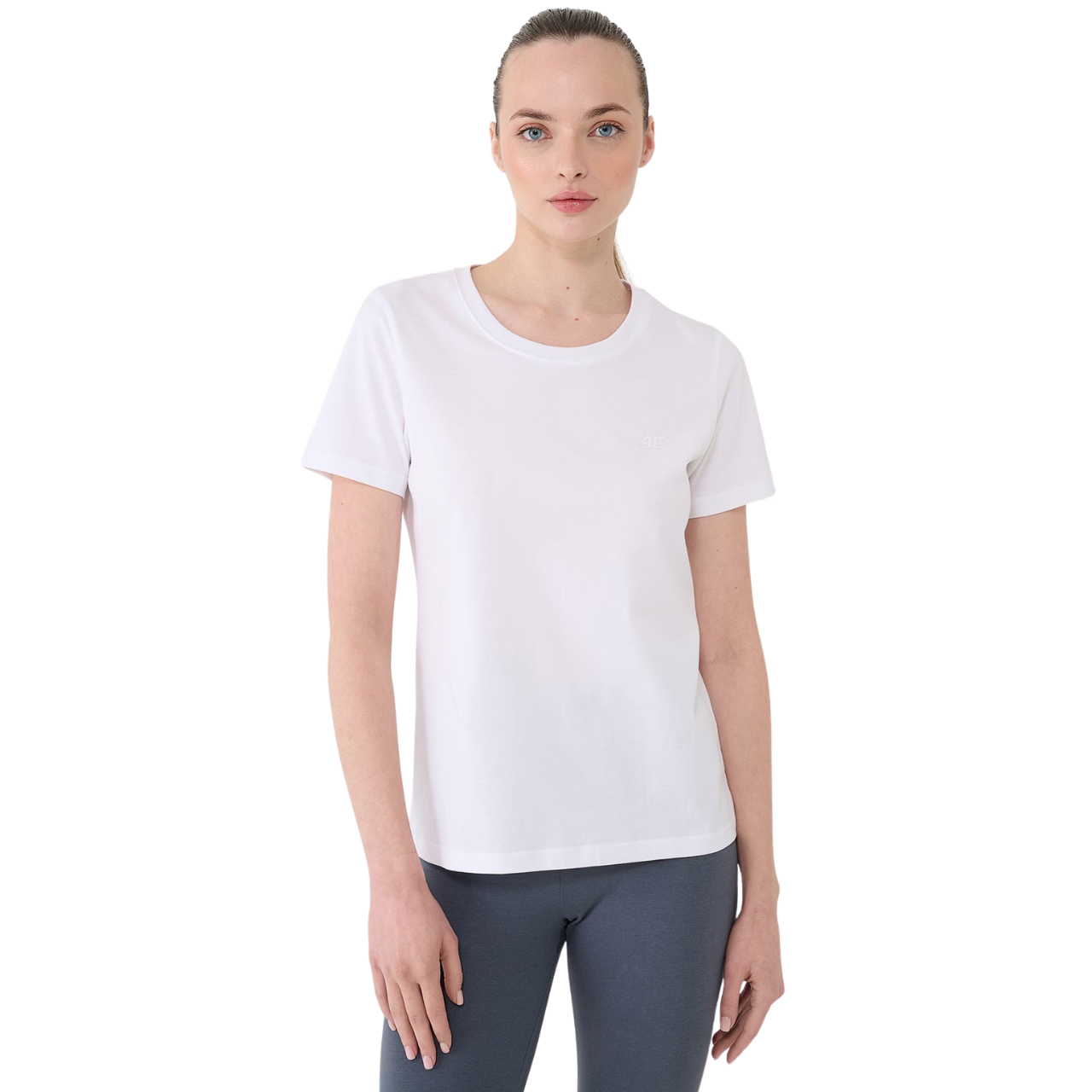 Koszulka damska 4F F2356 biała 4FWMM00TTSHF2356