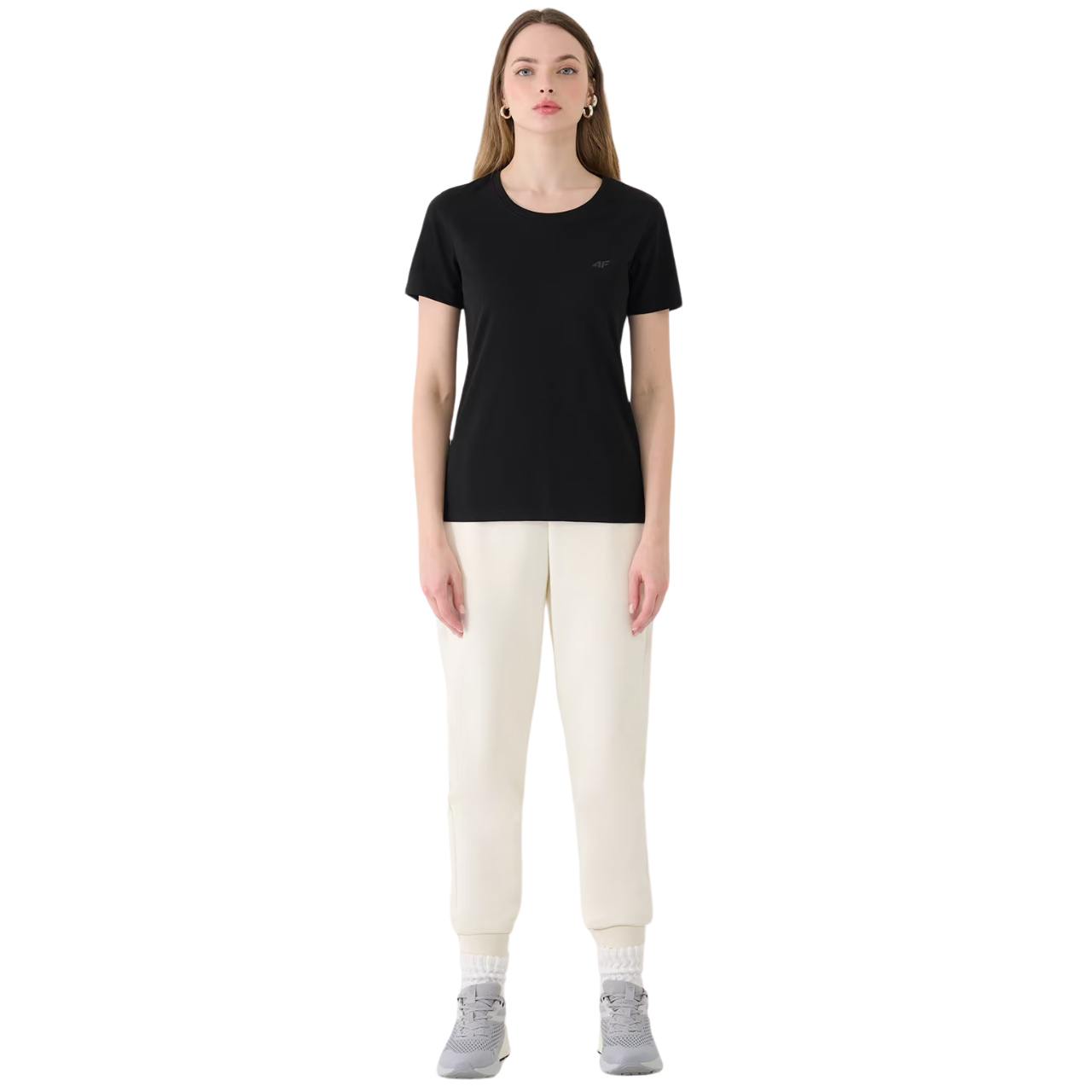 Koszulka damska 4F F2356 głęboka czerń 4FWMM00TTSHF2356 – ujęcie 5