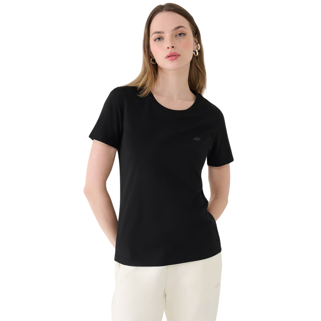 Koszulka damska 4F F2356 głęboka czerń 4FWMM00TTSHF2356
