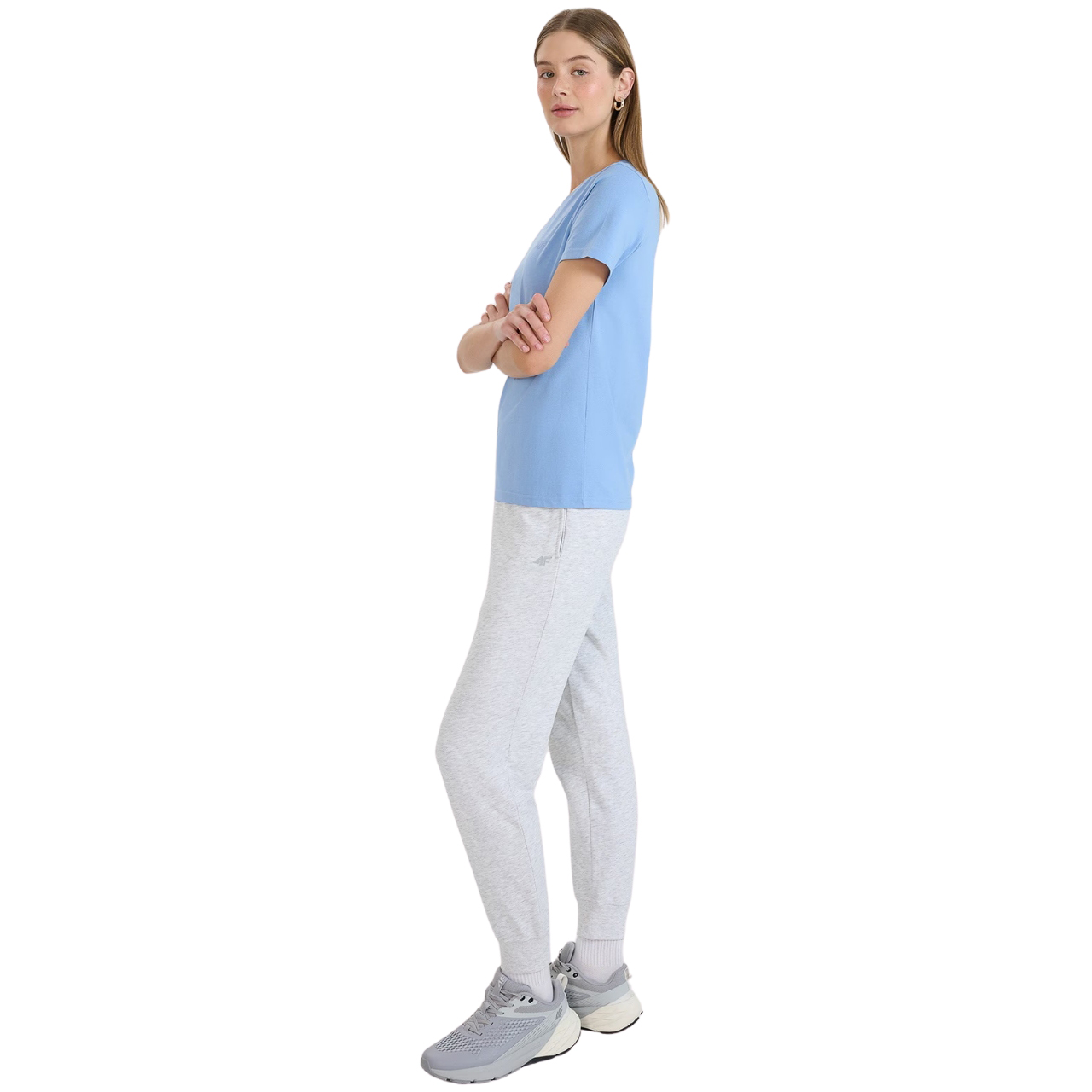 Koszulka damska 4F F2356 niebieska 4FWMM00TTSHF2356 – ujęcie 4