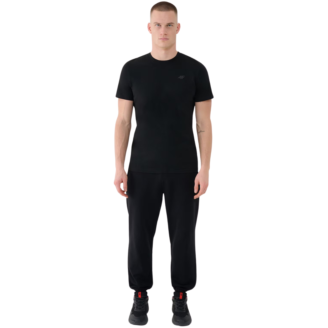 Koszulka męska 4F M2256 głęboka czerń – ujęcie 5