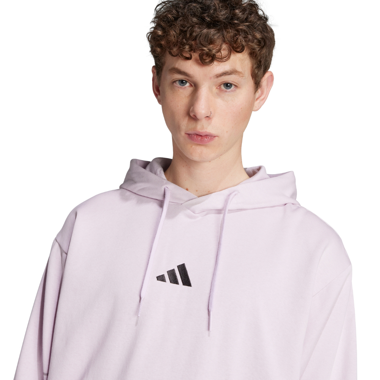 Bluza męska adidas Essentials Feelcozy Fleece różowa – ujęcie 5
